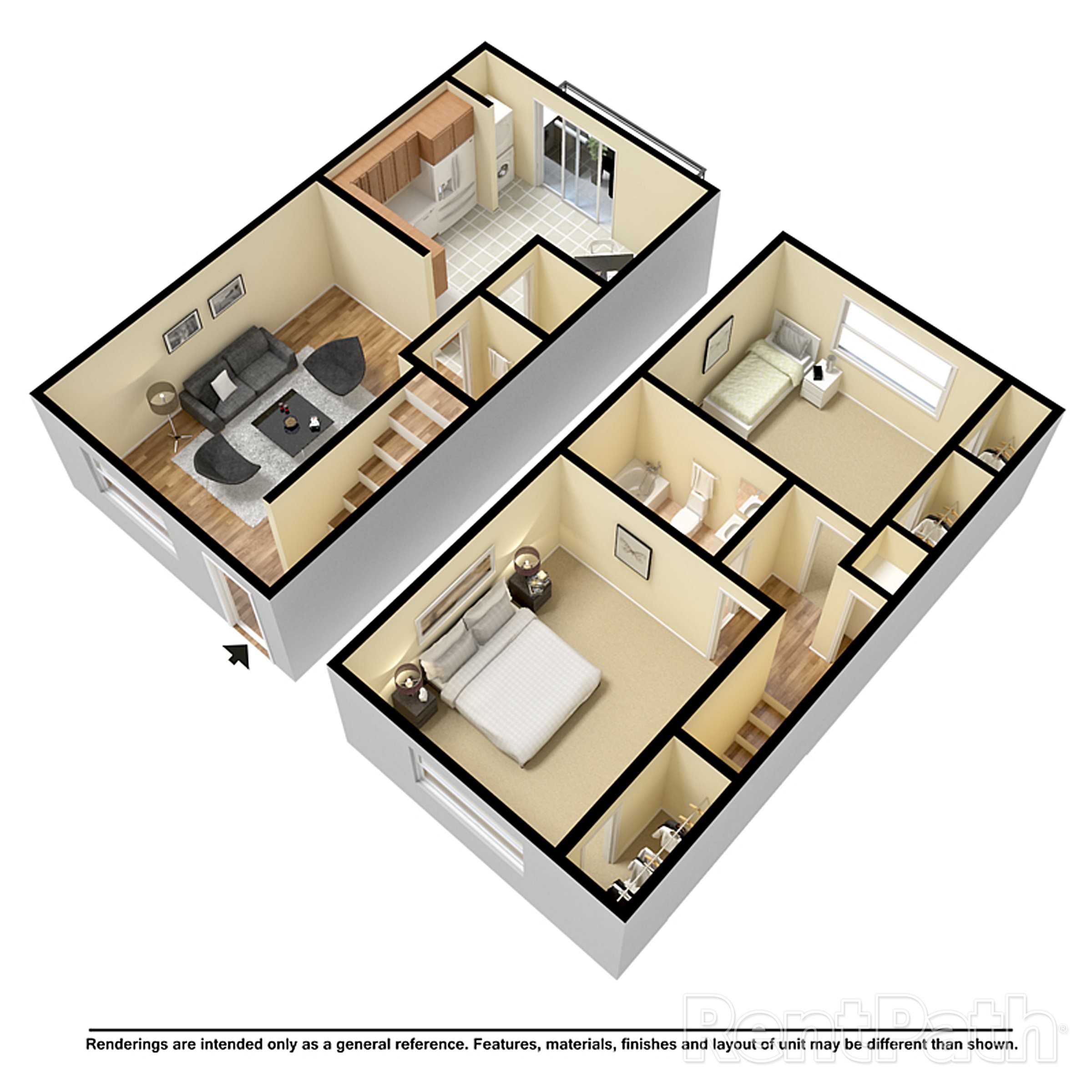 2 Bedrooms 1.5 Bathrooms Town Home 2 Bedrooms 1.5 Bathrooms Town Home